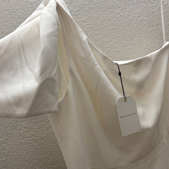 Dress the Population One Shoulder Cream Dress - Picture 2 of 2